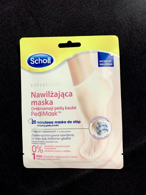 Scholl Expert Care, PediMask, Maska do stóp, Nawilżająca, Z olejkiem kokosowym