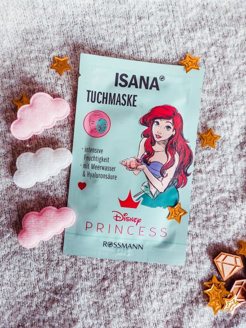 Isana Disney Princess, Maseczka do twarzy w płacie, Meerwasser & Hyaluronsaure, Ariel