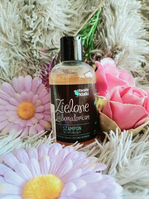 Zielone Laboratorium Szampon do włosów, Detoksykujący, Proteiny owsa i zielona herbata