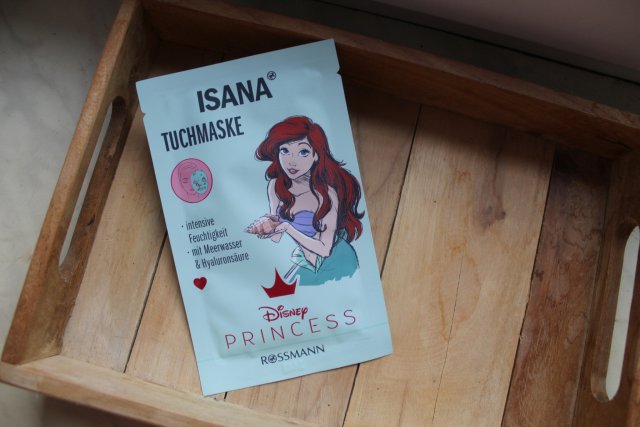 Isana Disney Princess, Maseczka do twarzy w płacie, Meerwasser & Hyaluronsaure, Ariel