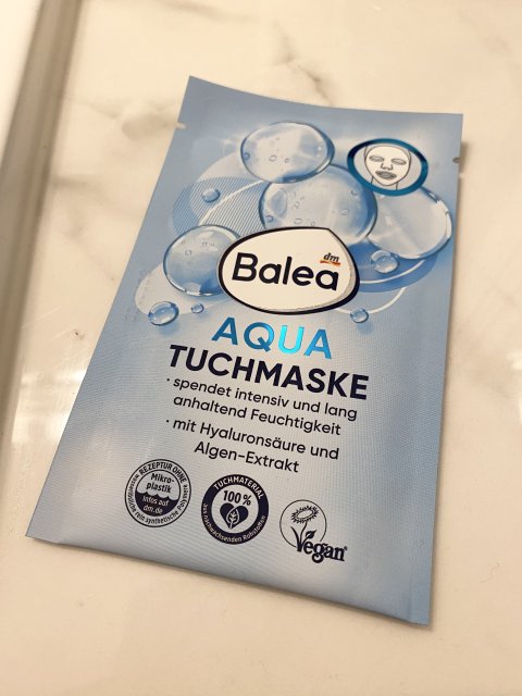 Balea Maseczka do twarzy w płacie, Bedruckte, Meerwasser, Algen-Extrakt, Hyaluron