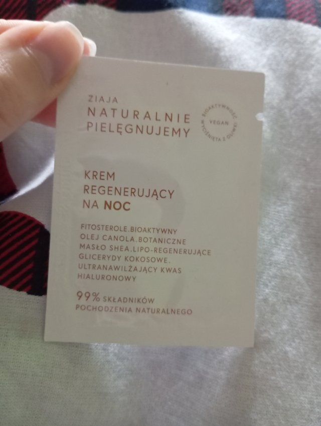 Ziaja Naturalnie Pielęgnujemy, Krem do twarzy, Regenerujący, Na noc