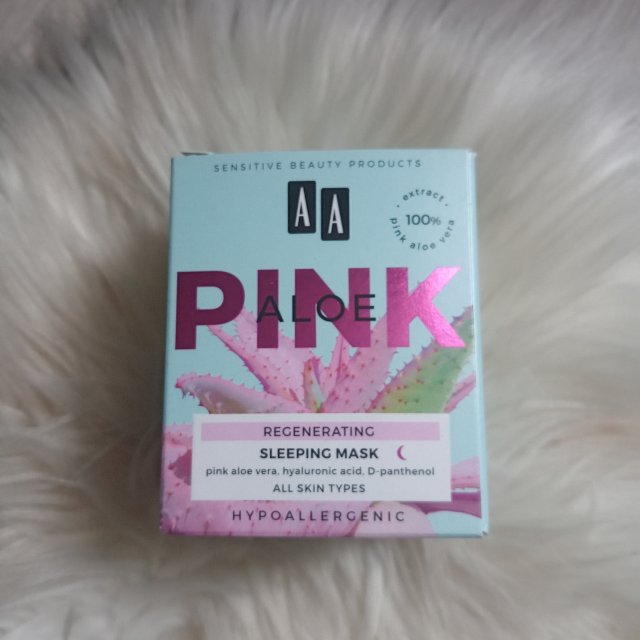 AA Pink Aloe, Maska do twarzy, Regenerująca, Na noc, Każdy typ cery