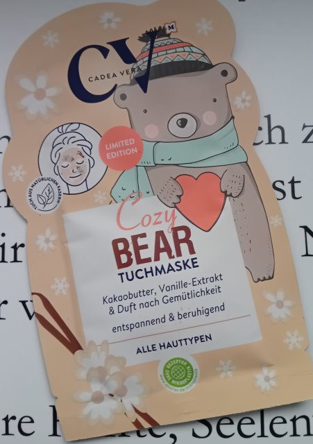 CV Maseczka do twarzy w płacie, Cozy Bear