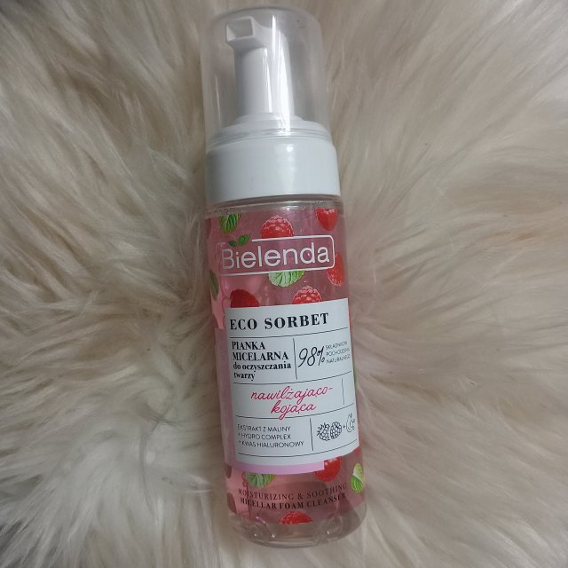 Bielenda Eco Sorbet, Pianka micelarna, Nawilżająco-kojąca, Ekstrakt z maliny + Hydro Complex + Kwas hialuronowy
