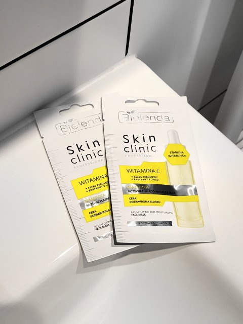 Bielenda Skin clinic professional, Maseczka do twarzy, Witamina C, Rozświetlająco-nawilżająca