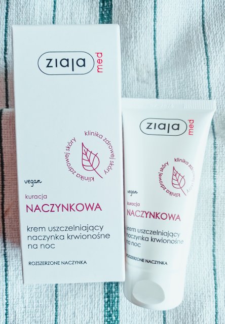 Ziaja Kuracja naczynkowa, Krem do twarzy, Na noc, Uszczelniający naczynka krwionośne, Cera naczynkowa