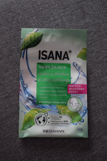 Isana Maseczka na okolice oczu w płacie, Feuchtigkeits, Augen Tuchmaske, Do wszystkich rodzajów skóry 