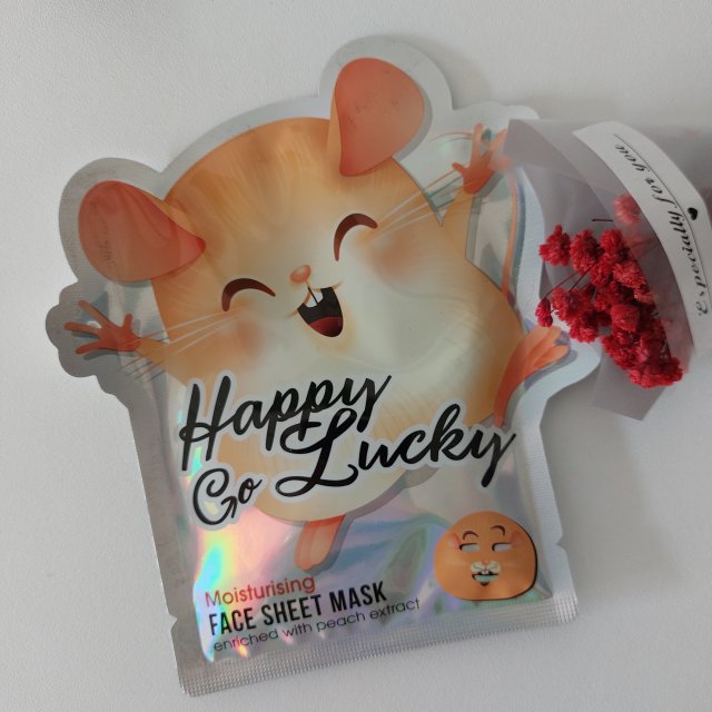 Maxbrands Marketing B.V. Face Sheet Mask, Maseczka do twarzy w płacie, Happy Go Lucky, Peach Extract