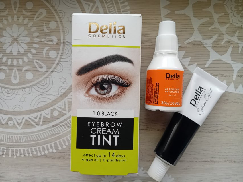 Delia Henna do brwi, Kremowa, nr 1.0 Czarny