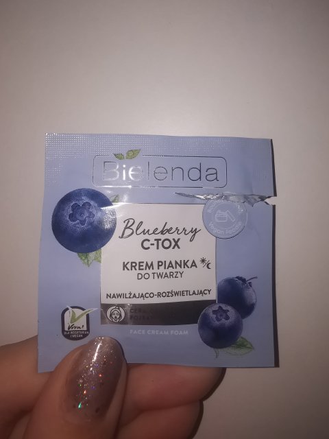 Bielenda Blueberry C-TOX, Krem pianka do twarzy, Nawilżająco-rozświetlająca, Na dzień i na noc