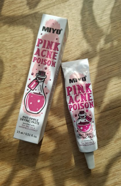MIYO Pasta wysuszająca niedoskonałości, Pink Acne Poison Anti Pimple Drying Paste