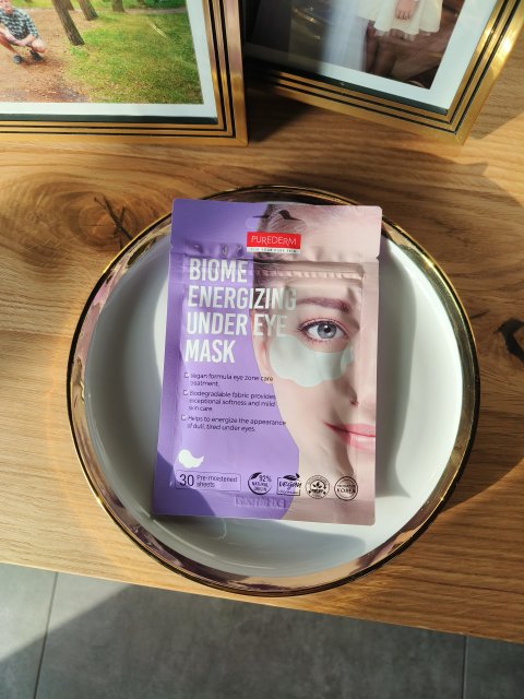 Purederm Maska pod oczy w płatkach, Biome Energizing Under Eye Mask, Probiotyczna