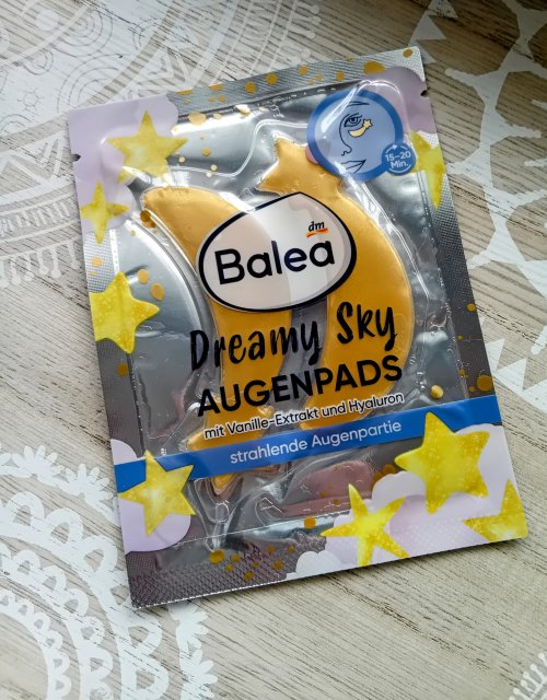 Balea Płatki pod oczy , Hydrożelowe, Dreamy Sky, Vanille-Extrakt & Hyaluron 