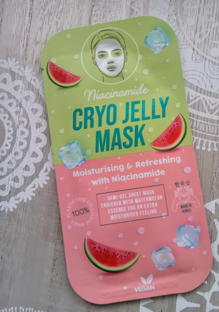 Maxbrands Marketing B.V. Maska do twarzy w płacie, Cryo Jelly Mask, Moisturising & Refreshing, niacynamid