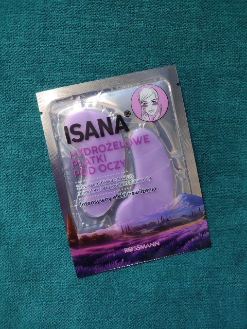 Isana Płatki pod oczy, Hydrożelowe, kwas hialuronowy, retinol, i ekstrakt z lawendy, Intensywny efekt nawilżenia