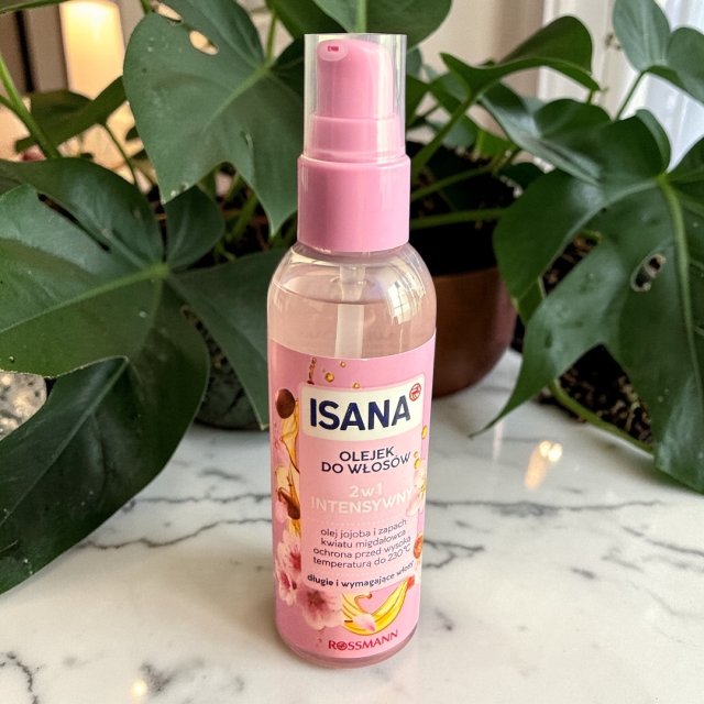 Isana Olejek do włosów, Intensiv 2w1, Kwiat migdałowca