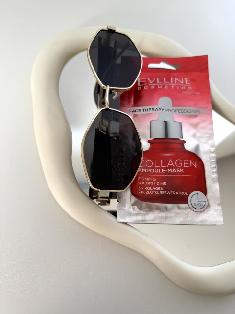 Eveline Face Therapy Professional, Maseczka do twarzy, Collagen Ampoule-Mask, Redukcja zmarszczek, ujędrnienie 