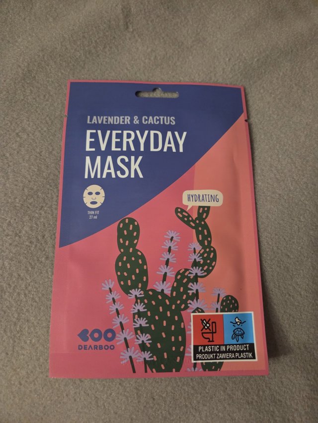 Dearboo Everyday Mask, Maska do twarzy w płachcie, Lavender & Cactus