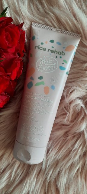 HairBoom Maska do włosów, Rice Rehab, 4w1 multifunkcyjna, Ryżowa, Włosy suche i zniszczone