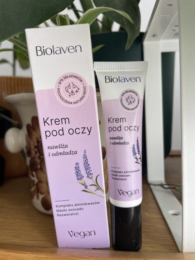 Sylveco Biolaven, Krem pod oczy, Nawilża i odmładza, Kompleks aminokwasów, masło avocado, resweratrol