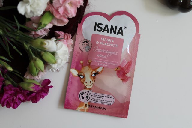 Isana Maseczka do twarzy z płacie, Kwas hialuronowy, aloes