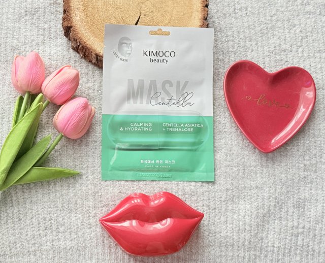 Kimoco Beauty Maska do twarzy w płacie, Centella, Centella Asiatica + Trehalose