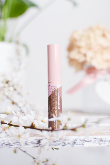 Claresa Żel do brwi, Brow Power Shot, Z kofeiną, Efekt laminacji, Transparentny