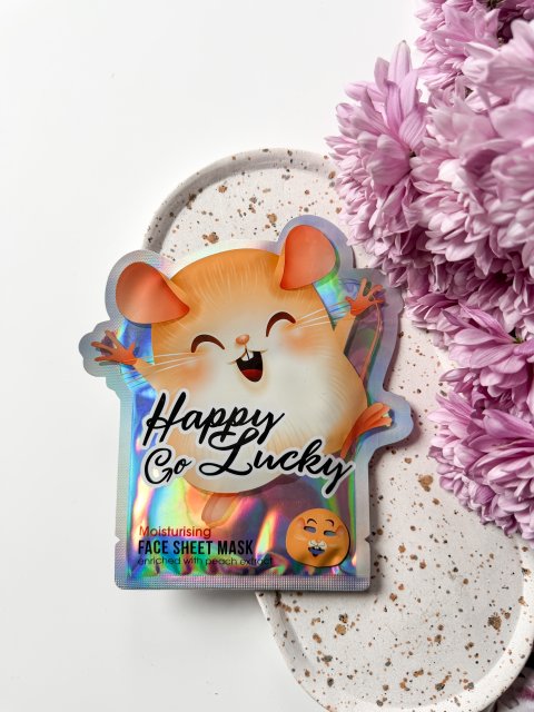 Maxbrands Marketing B.V. Face Sheet Mask, Maseczka do twarzy w płacie, Happy Go Lucky, Peach Extract