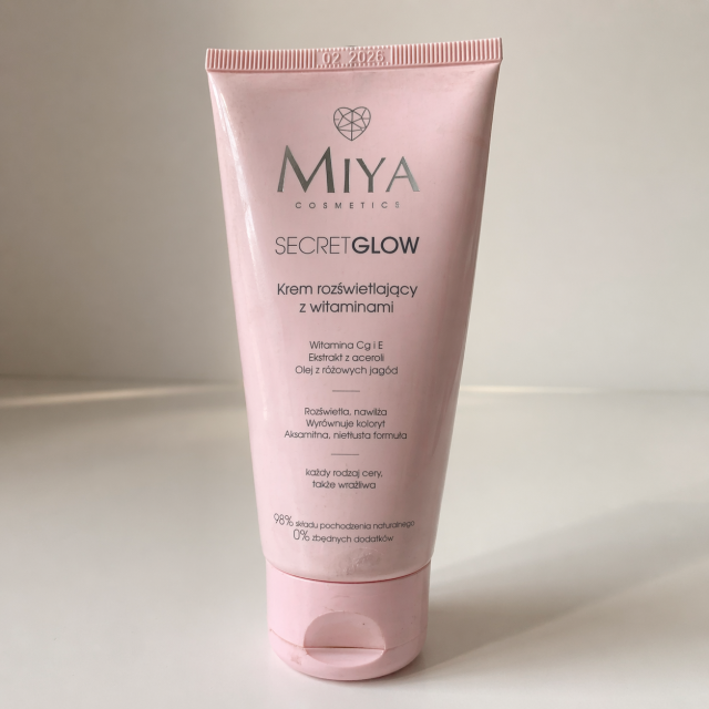 Miya Cosmetics Secret Glow, Krem z witaminami, Rozświetlający, all-in-one, Oczy-Twarz-Dekolt