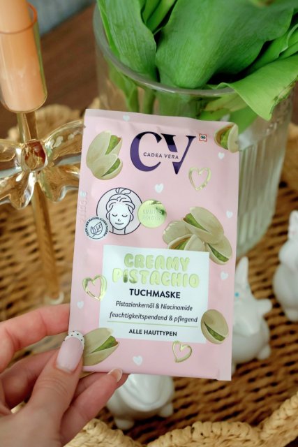 CadeaVera Maseczka do twarzy w płacie, Creamy Pistachio