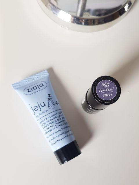 Ziaja, pasta złuszczająca,  NeoNail, lakier hybrydowy Silver Grey