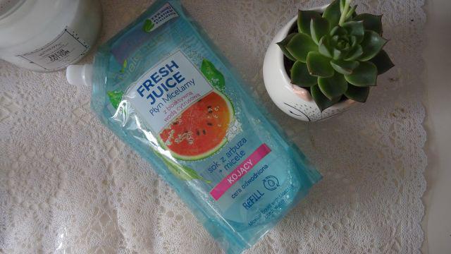 Bielenda Fresh Juice, Płyn micelarny do twarzy, Kojący, Z bioaktywną wodą cytrusową, Sok z arbuza + micele