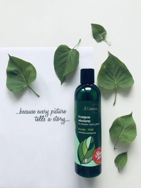 _Element Szampon do włosów i skóry głowy, Micelarny, Bazylia + NMF