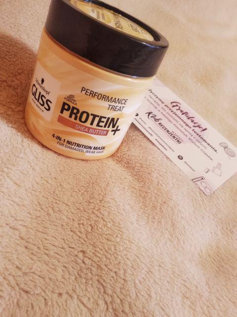 Schwarzkopf Gliss Kur, Protein + Shea Butter, Maska do włosów, Odżywiająca, 4 w 1