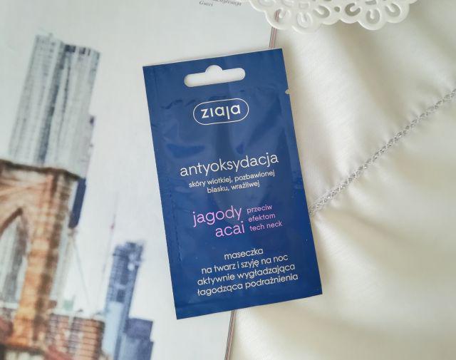 Ziaja Antyoksydacja, Jagody Acai, Maseczka na twarz i szyję, Na noc