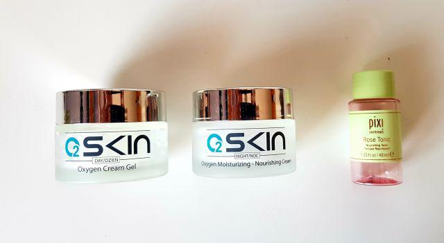 kremy o2skin, tonik Pixi