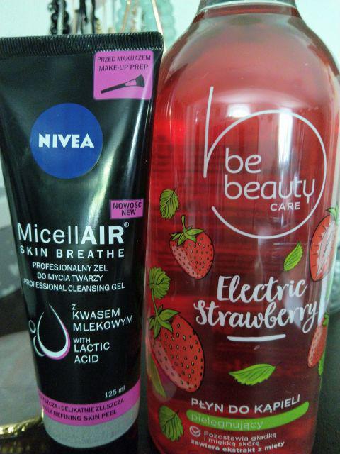 Truskawka płyn do kąpieli bebeauty Nivea żel 