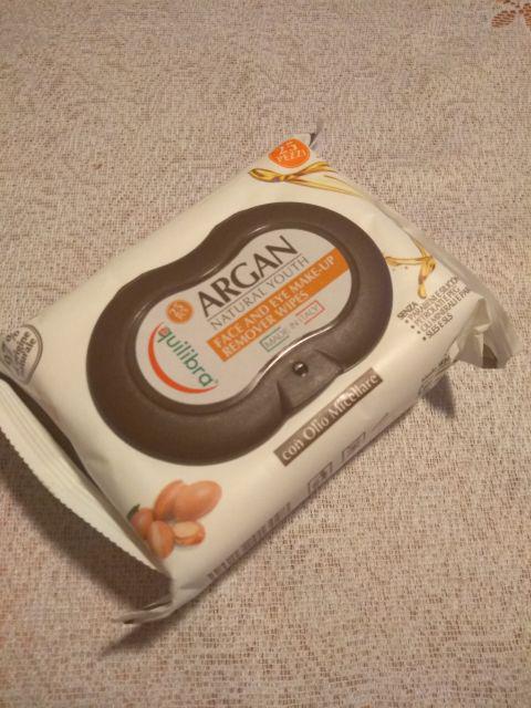 Equilibra Chusteczka do demakijażu, Face And Eye Make-up Remover Wipe, Argan