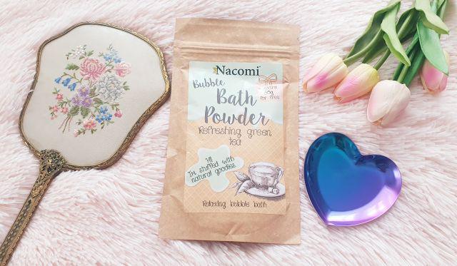 Nacomi Puder do kąpieli, Bubble Bath Powder, Refreshing Green Tea