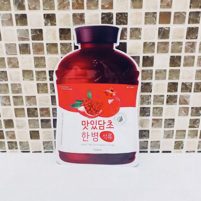 A'pieu Fruit Vinegar, Maska do twarzy w płacie, Pomegranate