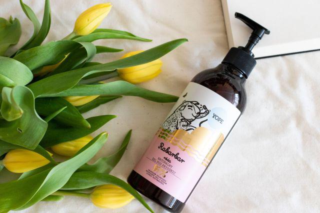 YOPE Żel pod prysznic, Rabarbar i róża