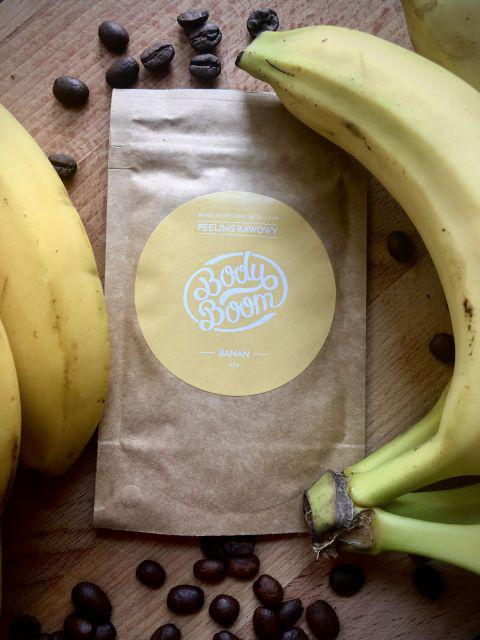 BodyBoom Peeling do ciała kawowy, Banan