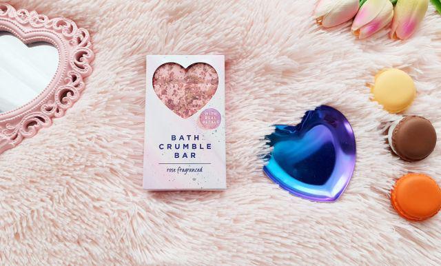 dealz Bath Crumble Bar, Musująca czekoladka do kąpieli, Róża