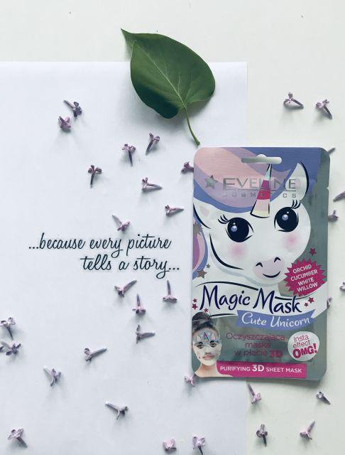 Eveline Magic Mask, Maska w płacie, Oczyszczająca, Cute Unicorn