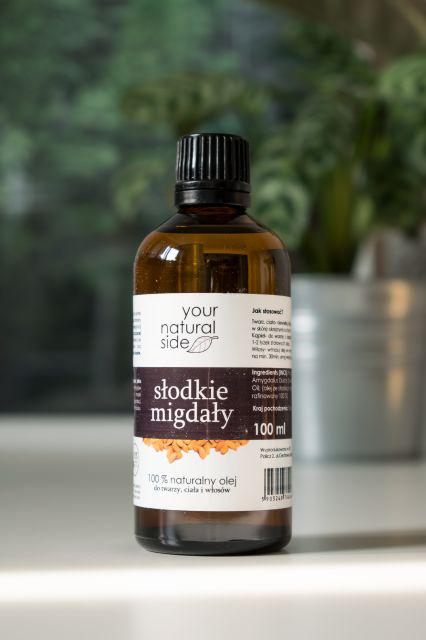 Your Natural Side Olej do twarzy, ciała i włosów, 100% naturalny, Słodkie migdały