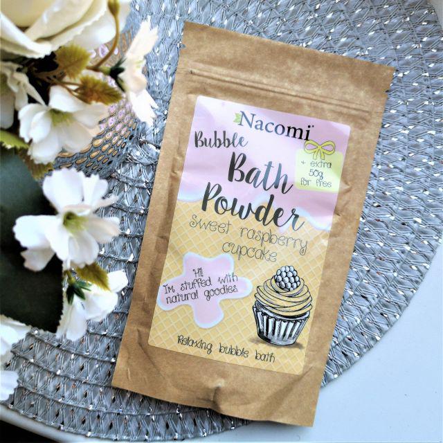 Nacomi Puder do kąpieli, Bubble Bath Powder, Sweet Raspberry Cupcake