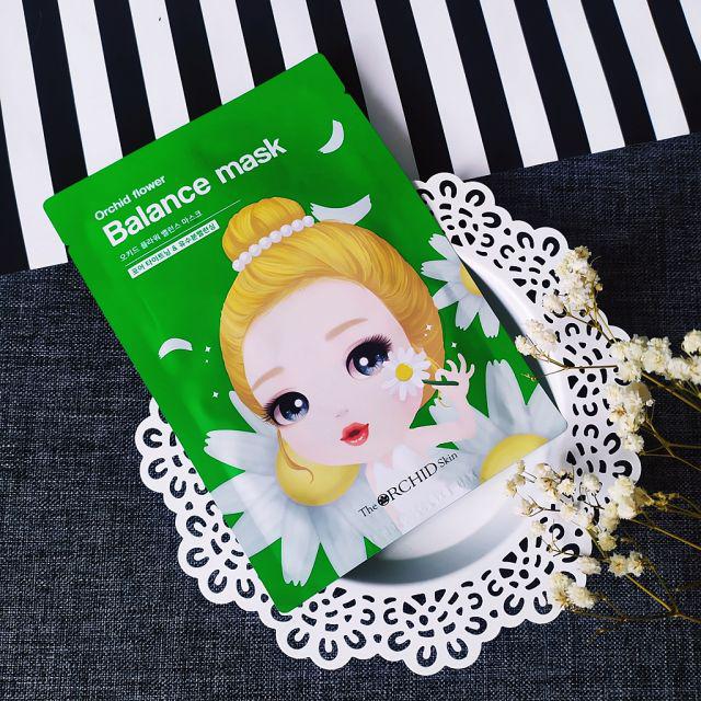 The Orchid Skin Maska do twarzy w płacie, Orchid Flower, Balance Mask 