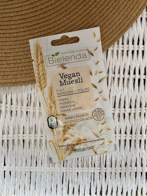 Bielenda Vegan Muesli  2w1, Nawilżająco-oczyszczająca, Każdy rodzaj cery, również wrażliwa, Owies, pszenica, zmielone siemię lniane