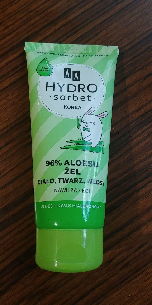 AA Hydro Sorbet, Żel ciało, twarz i włosy, Aloesowy, 96%, Nawilża i koi
